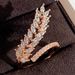Cao Shi Ruili Magazine Open Creative Wheat Ear Shape Full Diamond Women's Light Luxury Shining Zircon Ring_ipsvogv.com