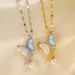 Necklace Women's Super fairy asymmetric butterfly pearl necklace light luxury ins cold style niche fashion simple clavicle chain_ipsvogv.com