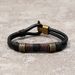 Minimalist Woven Black Leather Men's Trendy Jewelry Hand Accessories Bracelet_ipsvogv.com
