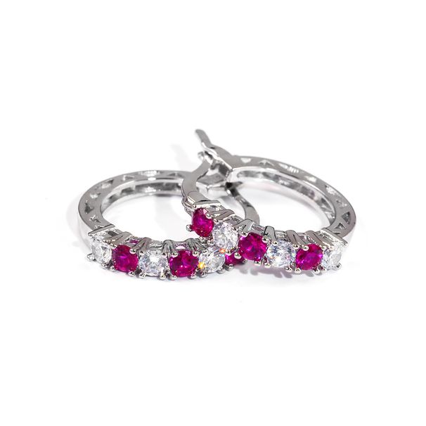 Cao Shi Pinduoduo Colorful Fashion Zircon Women's Versatile Earrings_ipsvogv.com