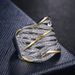 Cao Shi Micro Inlaid Zircon Wrapped Multi Layered Dual Color Ring Ins Fashion Item_ipsvogv.com