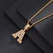 New 26 Letter English Pendant With Copper Inlaid Zircon, Fashionable And Versatile Jewelry Necklace_ipsvogv.com