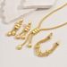 Women’s Jewelry Set Fashion Ladies Jewelry Set Electroplating Long Necklace Geometric Tassel Earrings Versatile Bracelet For Women_ipsvogv.com
