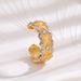 Popular Brushed Lace Ring With Gold-plated Dual Tone Opening Italian Craftsmanship Elegant Women's Bracelet_ipsvogv.com