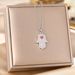 Necklace, Female Internet Celebrity, Heart-shaped Palm, Devil's Eye Pendant, Fashionable Temperament, Micro Inlaid_ipsvogv.com
