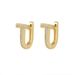 Women's Jewelry Inlaid Zircon U Shaped Earrings High End Design Temperament Fashion T Shaped Earrings Simple Earrings_ipsvogv.com