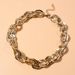 Fashionable metal texture exaggerated thick necklace minimalist temperament collarbone chain_ipsvogv.com