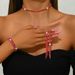 Women’s Jewelry Set Fashion Fashion Simple Restraint Necklace Hot Sale Full Diamond Claw Chain Elastic Bracelet Earring Necklace Four Piece Set_ipsvogv.com