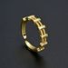 Unisex Letter H Trapezoidal Double Layer Ring Opening Adjustable Female Hand Jewelry Sweet Temperament Ins Style_ipsvogv.com