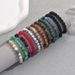 Geometric minimalist natural stone bead set, niche multiple colorful high-end design bracelet for both men and women_ipsvogv.com
