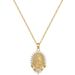 【 】 Lotus Portrait Light Luxury Charm Gorgeous Full Diamond Necklace Women's Versatile Clavicle Titanium Steel Chain_ipsvogv.com
