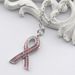 Hot Selling Care International Symbol Red Ribbon Diamond Necklace Choker Sweater Chain_ipsvogv.com
