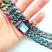 15mm 316L Stainless Steel Man's Woman's Rainbow Iridescent Hip Hop Clavicular Chain Necklace_ipsvogv.com