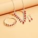 Wedding Banquet Bridal Necklace Earrings Bracelet Fashion High-end Crystal Red White Three-piece Set_ipsvogv.com
