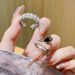 Black Rose Open Ring With Niche Design, Personalized Full Diamond Zircon, Fashionable And Simple Pearl Woman_ipsvogv.com