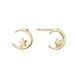 Unisex Simple Small Cute Star Moon Earrings Color Preservation Sweet Female Earrings_ipsvogv.com