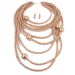 Fashionable And Exaggerated Multi-layer Pearl Necklace Set With Long Sweater Chain Accessories 6050_ipsvogv.com