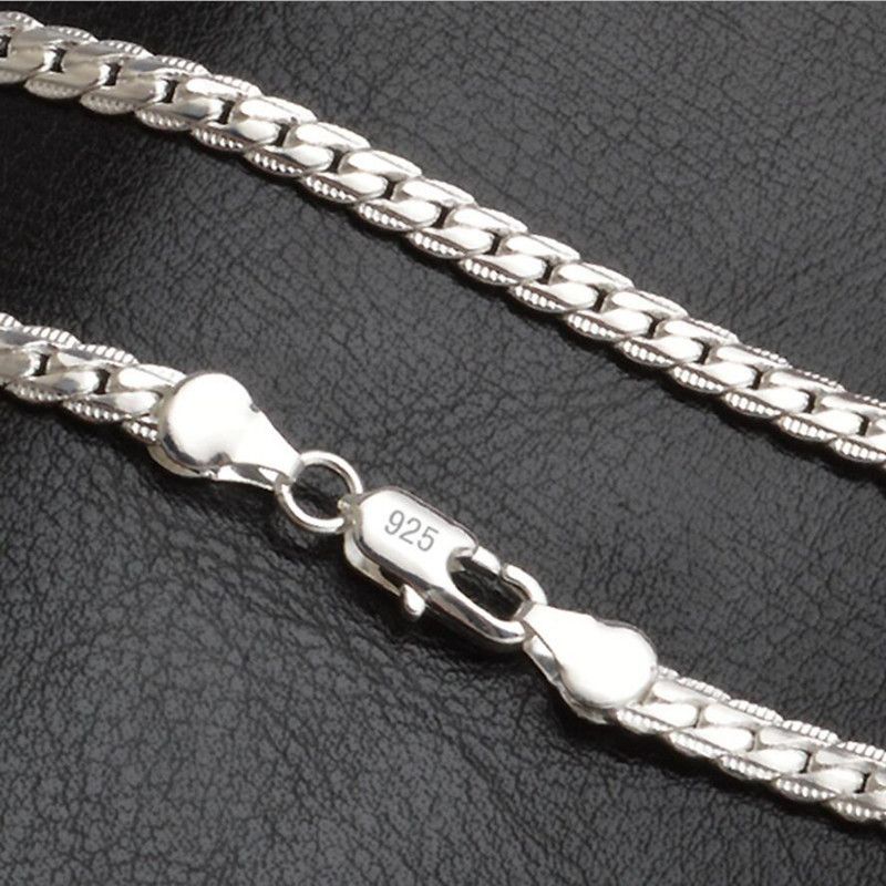 QSZB Necklace 5mm 50cm Men Jewelry Wholesale New Fashion stamp sier color Big Long Wide Tendy Male Full Side Chain For_ipsvogv.com
