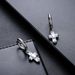 Cross Hao Shi Titanium Steel Earrings For Men, Trendy And Non Fading, Silver Needles, High Grade Accessories, Women's_ipsvogv.com