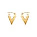 Simple And Fashionable Letter V Personalized Titanium Steel Color Retention Earrings, Internet Famous Versatile Earrings_ipsvogv.com