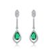 S925 Silver Cultured Emerald Earrings For Women, Fully Inlaid With Gemstones, Retro And Noble_ipsvogv.com