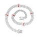 Alloy Punk Broken Love Chain Men's Trendy Diamond Set Cuban Necklace European and American Accessories_ipsvogv.com