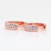 Women's Jewelry Rose Gold Eternal Double Row Pavé Earrings Fashionable Temperament Diamond Earrings Gift_ipsvogv.com