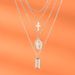 Bohemian Jewelry, Fashionable Beauty Avatar, Pendant Necklace, Women's Versatile Virgin Mary Necklace_ipsvogv.com