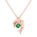hot Dolphin Smart Clavicle Chain S925 Inlaid Cultivated Emerald Necklace Retro Light Luxury Personality Fashion_ipsvogv.com