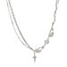 1054 Positive 【 Reviews ! 】 White Moonlight Cross Zircon Necklace For Women's Summer Sweet Cool Spicy Girl Style 【 】_ipsvogv.com