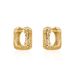 Women's Jewelry French Exquisite Square Earrings Light Luxury Niche Design High End Sense Unique Personality Hollow Hoop Earrings_ipsvogv.com