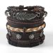 Men's Jewelry Retro Braided Leather Bracelet Leaf Star Combination Set Bracelet_ipsvogv.com
