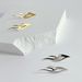 INS Fashionable INS Retro Titanium Steel Polished Flame Bird Wings Gold And Silver Earrings_ipsvogv.com