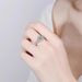 Mosang Stone Double Rowed Round Wrap S Pure Silver Women's New Set with Light Luxury and Noble Style Ring_ipsvogv.com