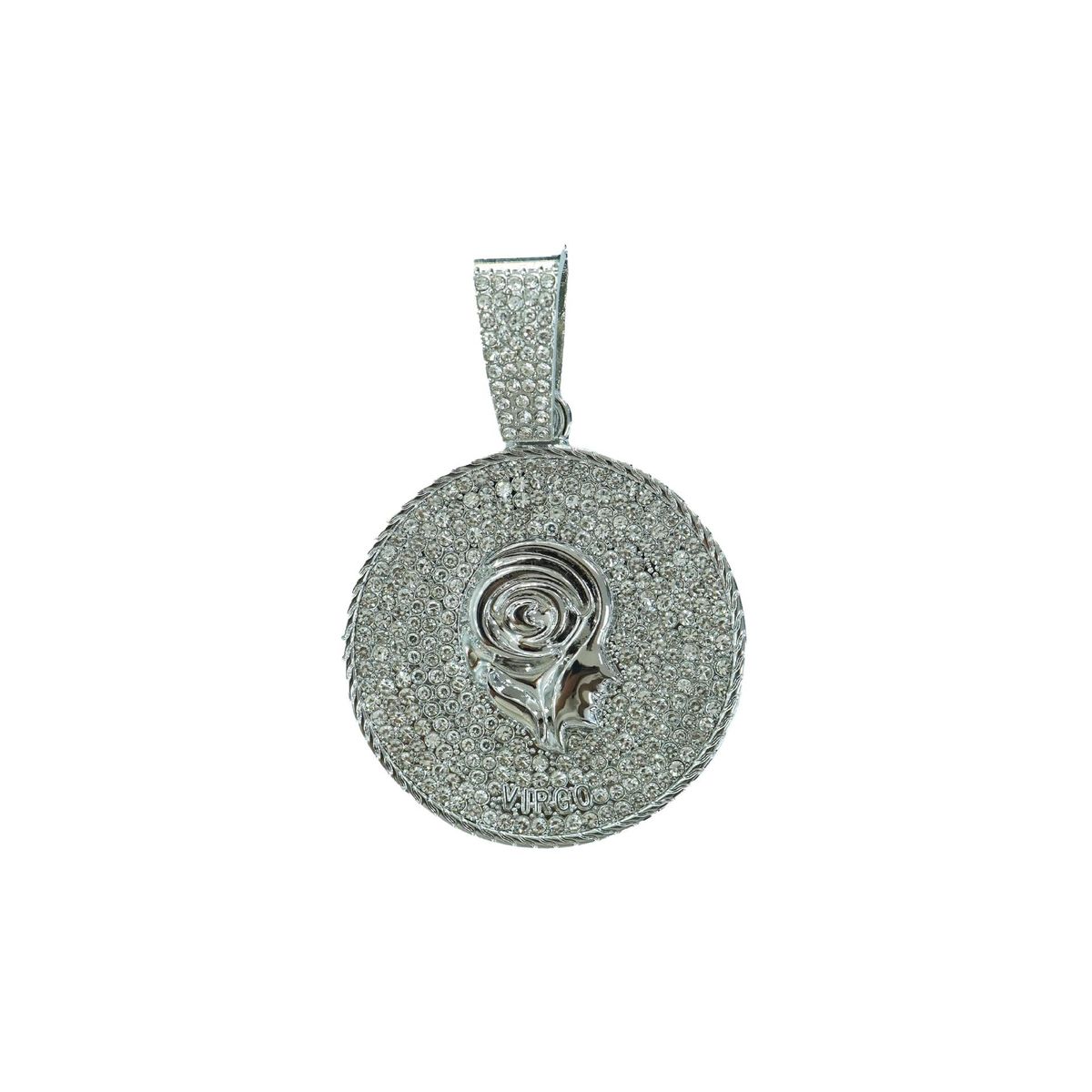 Fashion New Product Virgo Full Diamond Round Constellation Pendant Angel's Symbol Classic Trend_ipsvogv.com