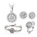 Women's Jewelry Set Zircon Necklace Crystal Earrings Diamond Bracelet Ring Accessories Gifts Free Gifts_ipsvogv.com