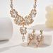 Women’s Jewelry Set Fashion Necklace Earrings Two Piece Set Bride Retro High End Design_ipsvogv.com