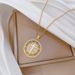 Round 【 】 Cross Light Luxury Charm Gorgeous Full Diamond Necklace Women's Versatile Clavicle Titanium Steel Chain 【 】_ipsvogv.com