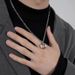 Simple style pendant men's niche hip hop titanium steel hexagonal matrix necklace versatile fashion jewelry women_ipsvogv.com