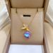 】 Angel 【 Ocean Heart Light Luxury Charm Gorgeous Full Diamond Necklace Women's Versatile Clavicle Titanium Steel Chain 【 】_ipsvogv.com