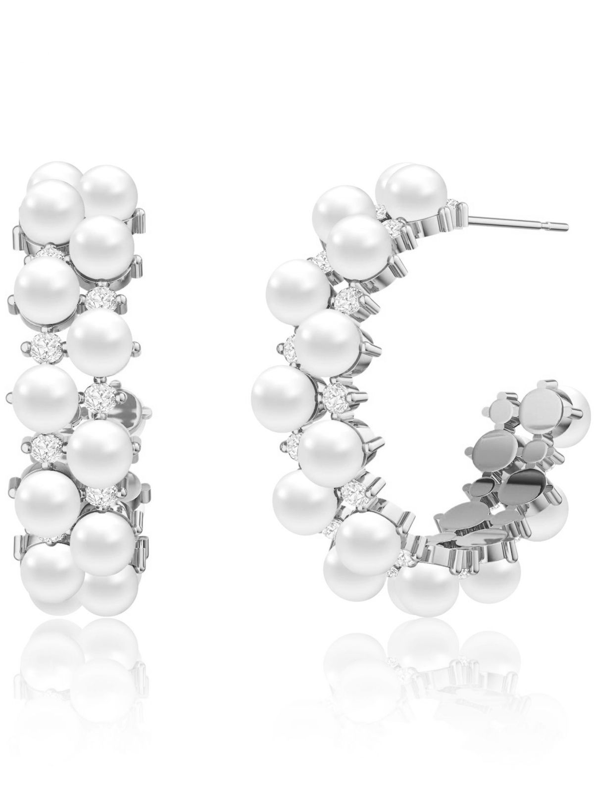Temperament Earrings, High End C Shaped Pearl Earrings, Niche Earrings, Internet Celebrity Simple And Cold Style Earrings_ipsvogv.com