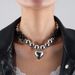 Simple Big Round Bead Heart Necklace Stitching Color Love Heart Necklace Jewelry_ipsvogv.com