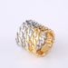 Cao Shi's Hot Selling Copper Plated Dual Color Chain Ring Men's Fashion Punk Jewelry_ipsvogv.com