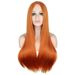 hot selling QQXCAIW Long Straight Middle Part Wig Black White Pink Orange Purple Gray Heat Resistant Synthetic Hair Wigs For Women_ipsvogv.com