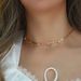 Women's Jewelry Set Fashion Simple Retro Style Real Gold Electroplated Titanium Steel Round Zircon Blade Chain_ipsvogv.com