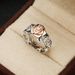 Sanjie 14k Rose Gold Flower Silver Plated Colorful Engagement Ring_ipsvogv.com