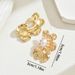 Metal Flower Inlaid Pearl Design Earrings For Women All Match High End Earrings Trendy Earrings_ipsvogv.com