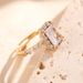 Open Square Diamond Light Luxury For Women With Niche Design, Exquisite And Fashionable Micro Inlaid Zircon Ring Jewelry_ipsvogv.com
