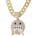 New Product Full Diamond Hip Hop Niche Creative Smile Pendant Ice Face Environmental Alloy Cuban Necklace Jewelry_ipsvogv.com