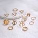 Jewelry Personality Geometric Diamond Inlaid Ring Butterfly Heart 13 Piece Set For Women_ipsvogv.com